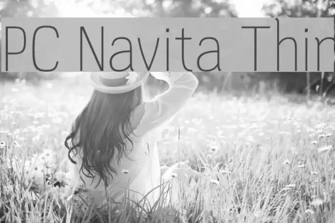 PC Navita Thin Font examples