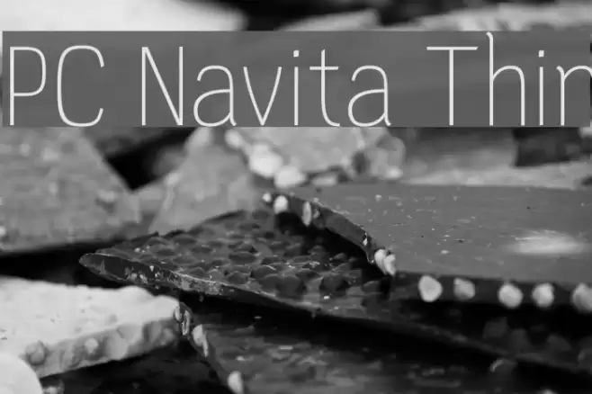 PC Navita Thin Font examples