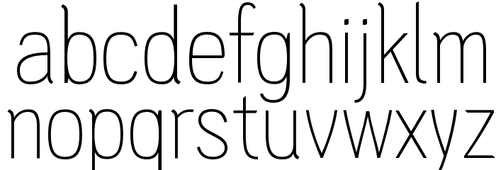 PC Navita Thin Font LOWERCASE
