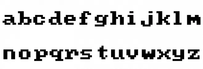 PC Senior Regular フォント 小文字
