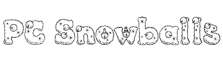 PC Snowballs  フリーフォントのダウンロード