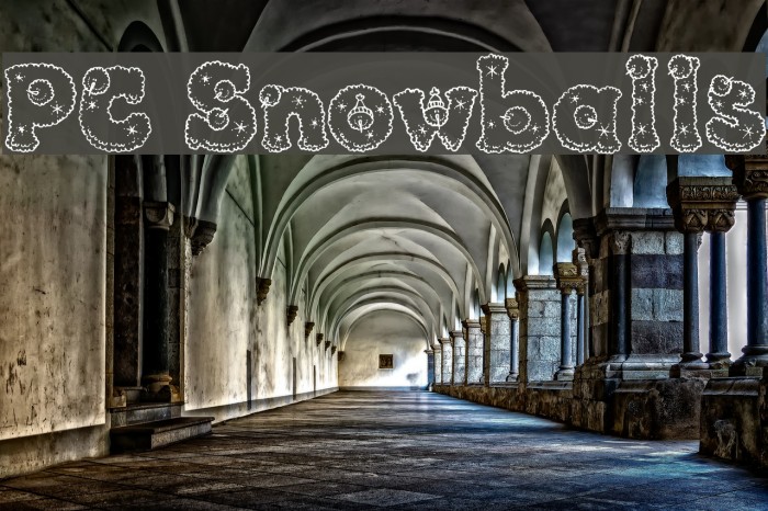 PC Snowballs Font examples
