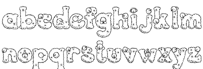 PC Snowballs Font LOWERCASE