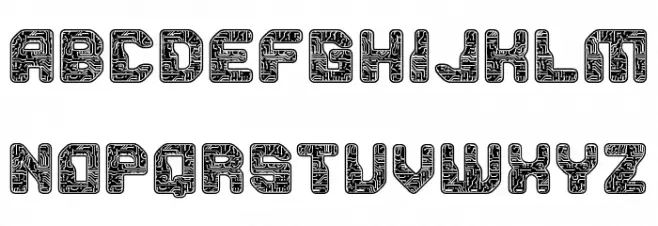 PCB Schriftart Groß
