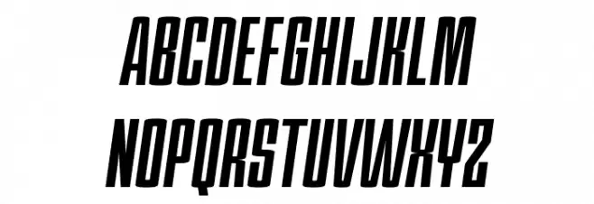 PC.DE Bold Italic 字体 大写