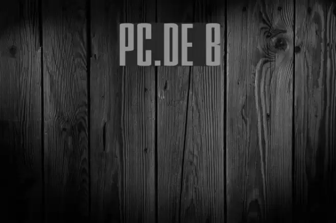 PC.DE Bold फ़ॉन्ट examples