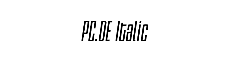 PC.DE Italic Font