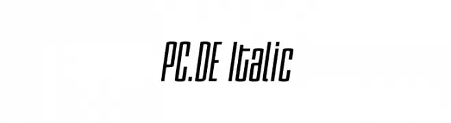 PC.DE Italic  フリーフォントのダウンロード