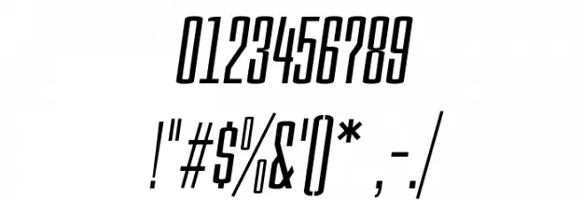 PC.DE Italic フォント その他の文字