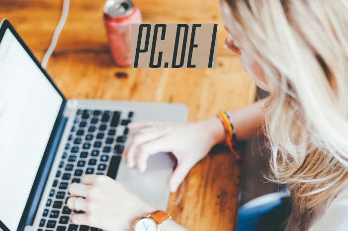 PC.DE Italic Font examples