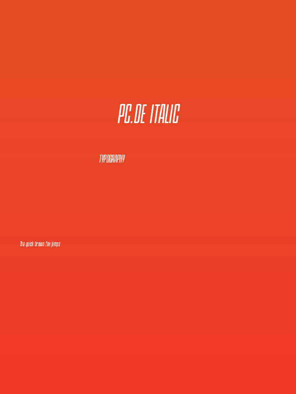 PC.DE Italic Poster
