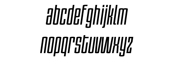 PC.DE Italic Font LOWERCASE