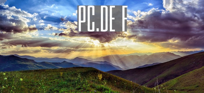PC.DE Font examples