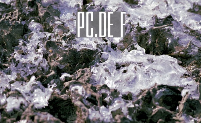 PC.DE Font examples