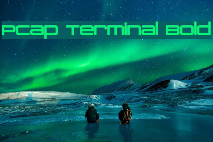 PCap Terminal Bold Font examples