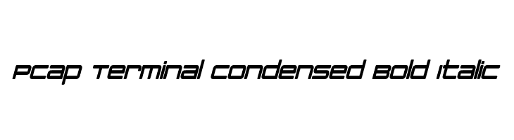 PCap Terminal Condensed Bold Italic Font