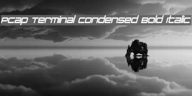 PCap Terminal Condensed Bold Italic Font examples