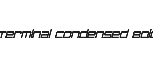 PCap Terminal Condensed Bold Italic Logo