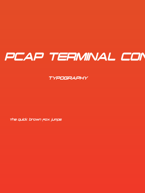 PCap Terminal Condensed Bold Italic Poster