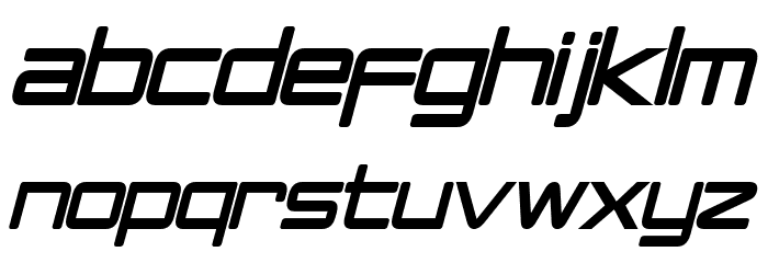 PCap Terminal Condensed Bold Italic Font LOWERCASE