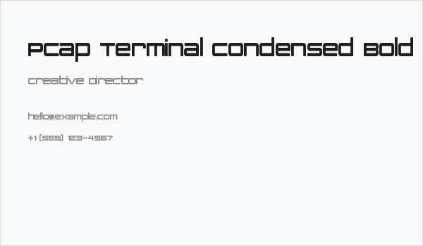 PCap Terminal Condensed Bold Business Card