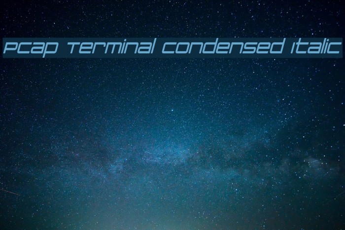 PCap Terminal Condensed Italic Font examples