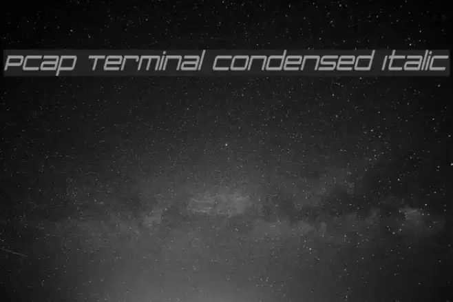 PCap Terminal Condensed Italic Font examples