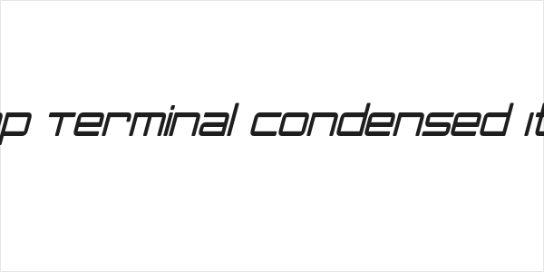 PCap Terminal Condensed Italic Logo