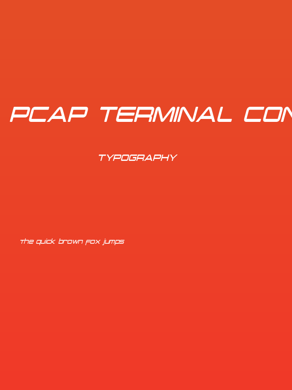 PCap Terminal Condensed Italic Poster
