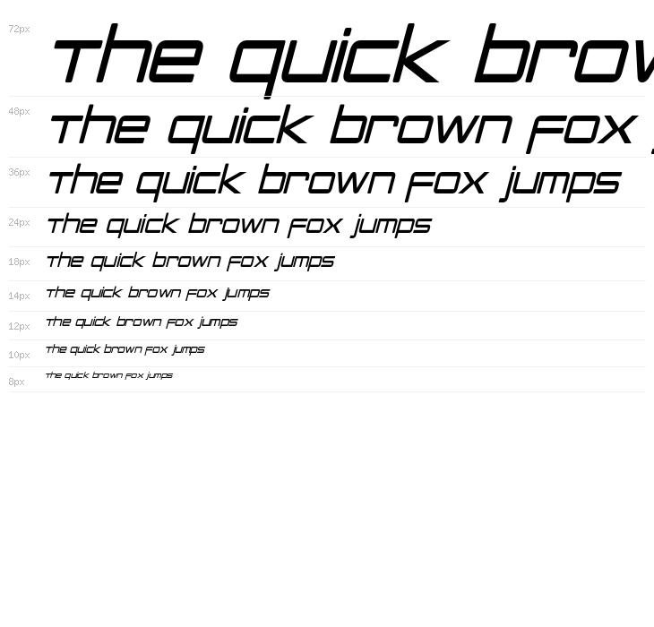 PCap Terminal Condensed Italic Waterfall