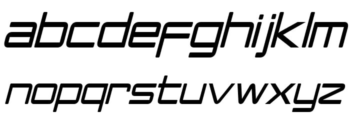 PCap Terminal Condensed Italic Font LOWERCASE