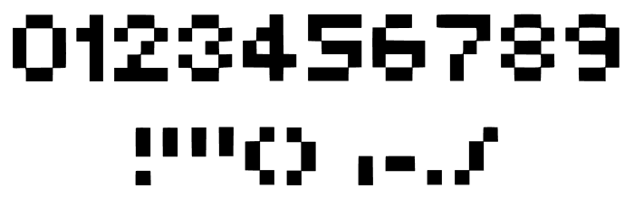 Pcsterry Regular Font OTHER CHARS