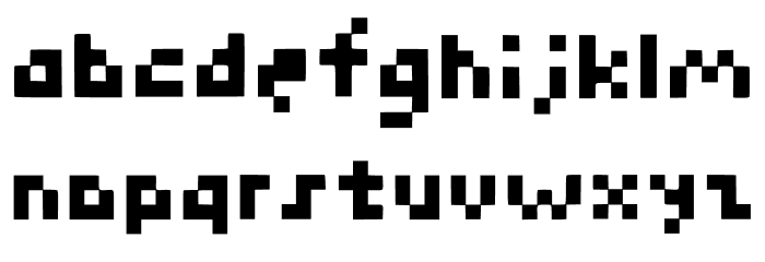 Pcsterry Regular Font LOWERCASE
