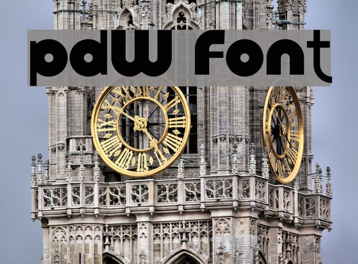 pdW Font examples