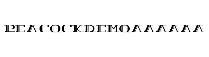 PEACOCK DEMO normal  フリーフォントのダウンロード