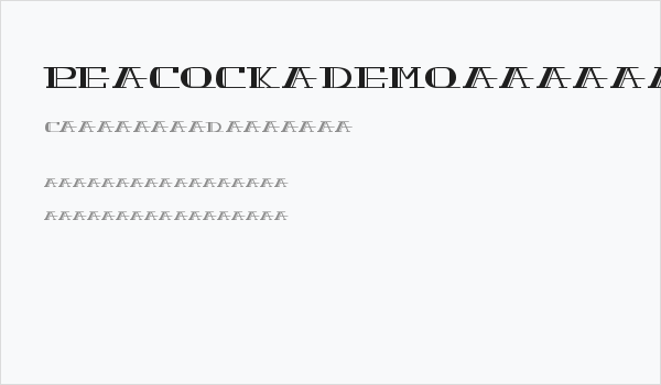 PEACOCK DEMO normal Business Card