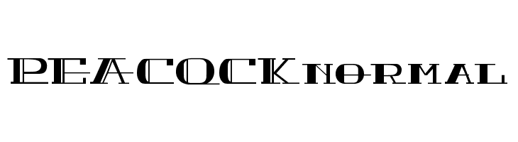 PEACOCK normal  フリーフォントのダウンロード