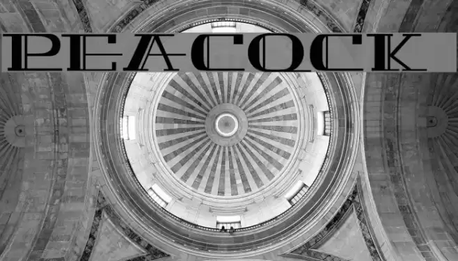 PEACOCK normal Font examples