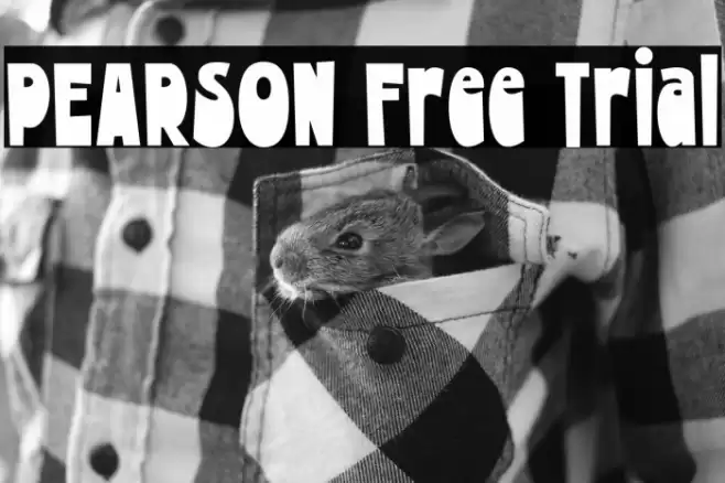 PEARSON Free Trial Font examples