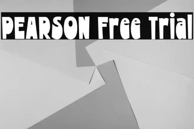 PEARSON Free Trial Font examples