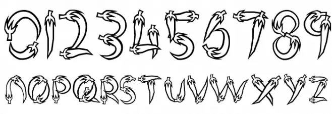 PEDASNYER Font OTHER CHARS