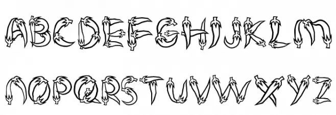 PEDASNYER Schriftart Groß