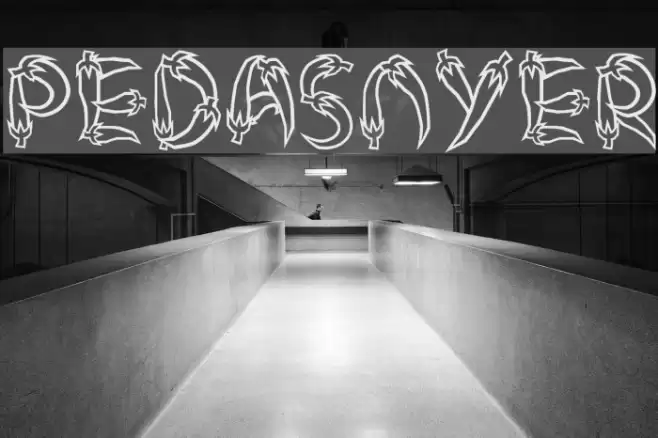 PEDASNYER Font examples