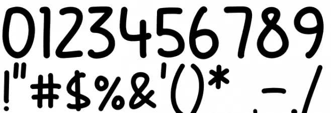 PENCAKE SWEETY Font OTHER CHARS