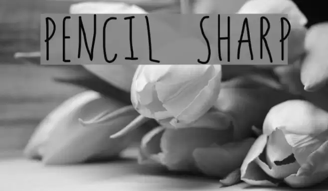 PENCIL SHARP Font examples