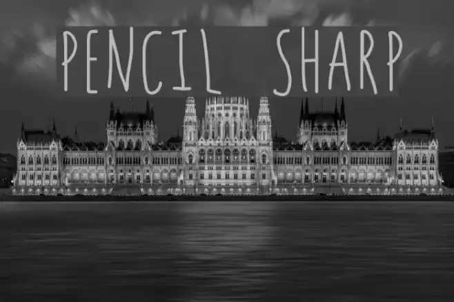 PENCIL SHARP Font examples
