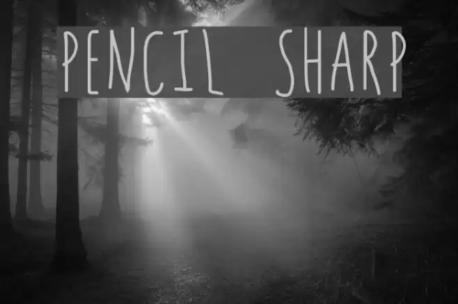 PENCIL SHARP Font examples