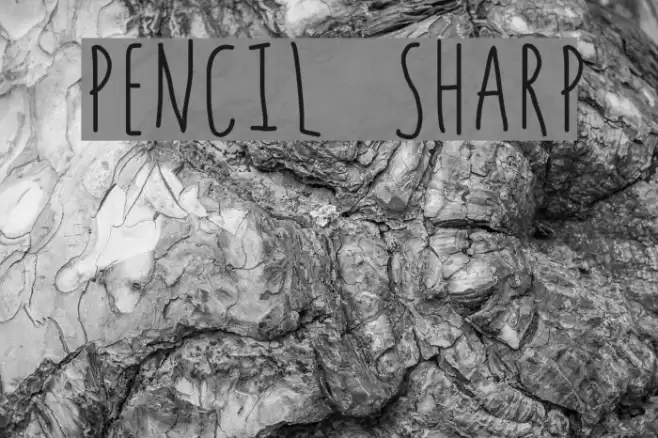 PENCIL SHARP Font examples