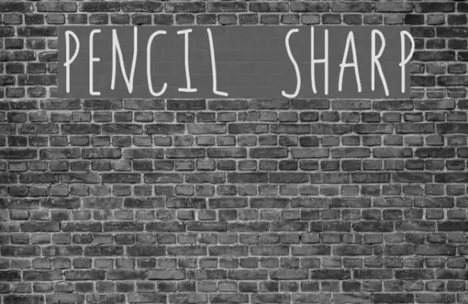 PENCIL SHARP Font examples