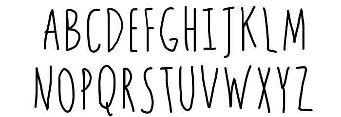 PENCIL SHARP Font LOWERCASE